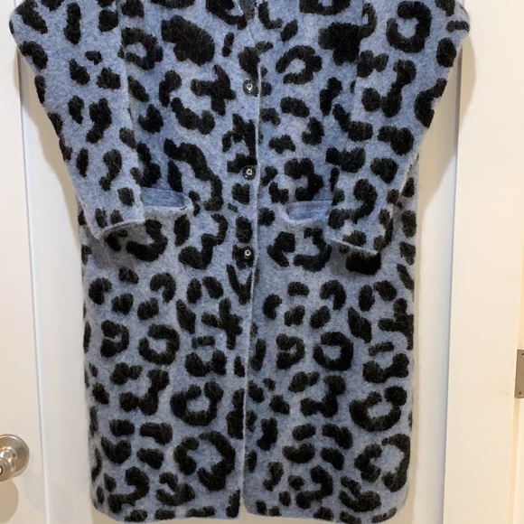 Ragdoll LA Fuzzy Leopard Mohair & Wool-Blend Cardigan - Picture 6 of 10